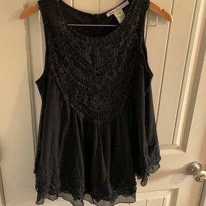 Black lace tank